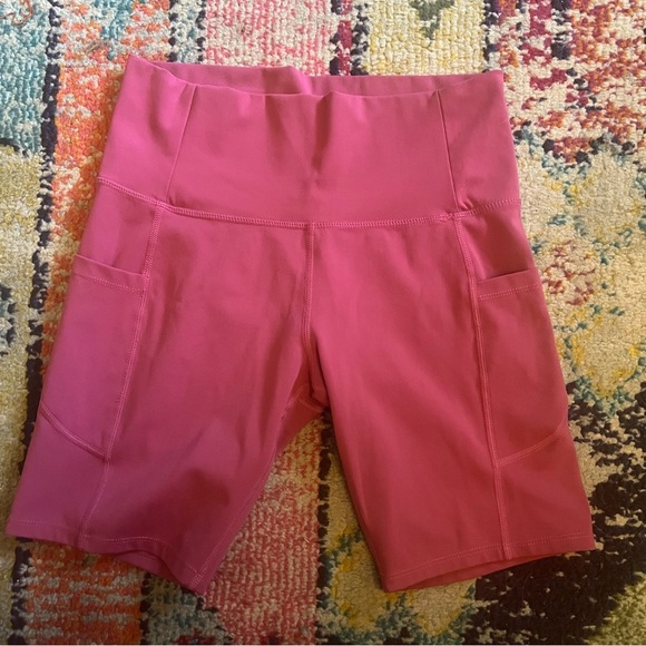 Women's Pink High-Waisted biker Shorts size M - Picture 1 of 6
